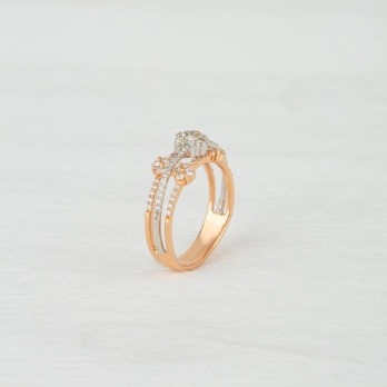 Bague femme en Or Bicolore  18 Carats Ref 40859 | Chichkhane