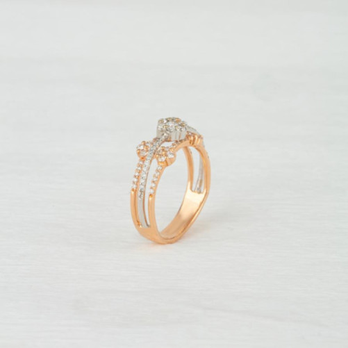 Bague femme en Or Bicolore  18 Carats Ref 40859 | Chichkhane