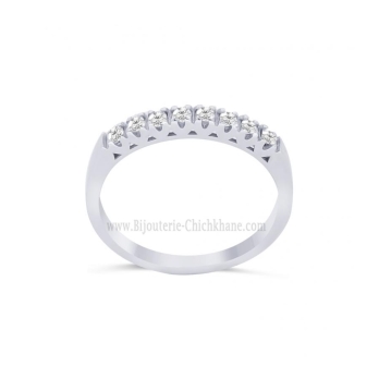 Alliance femme en Or Blanc 18 Carats Ref 64155 | Chichkhane