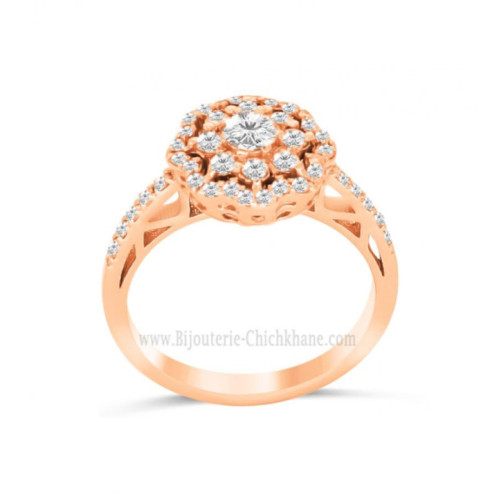 Solitaire femme en Or Rose 18 Carats Ref 64137 | Chichkhane