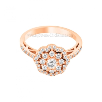 Solitaire femme en Or Rose 18 Carats Ref 64137 | Chichkhane