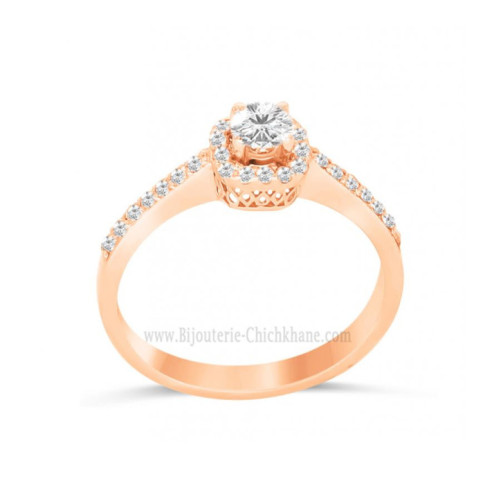 Solitaire femme en Or Rose 18 Carats Ref 64136 | Chichkhane