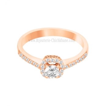 Solitaire femme en Or Rose 18 Carats Ref 64136 | Chichkhane