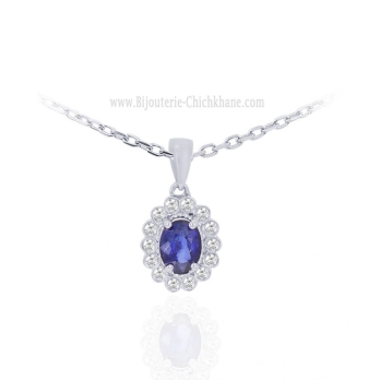 Pendentif femme en Or Blanc 18 Carats Ref 63987 | Chichkhane