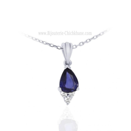 Pendentif femme en Or Blanc 18 Carats Ref 63985 | Chichkhane