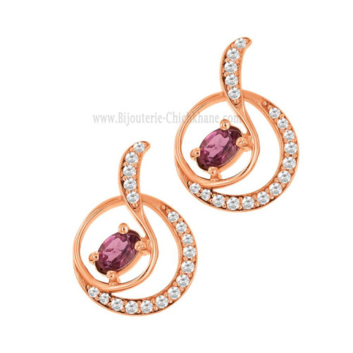 Boucles d'oreilles femme en Or Rose 18 Carats Ref 63931 | Chichkhane
