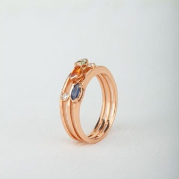Bague femme en Or Rose 18 Carats Ref 68837 | Chichkhane