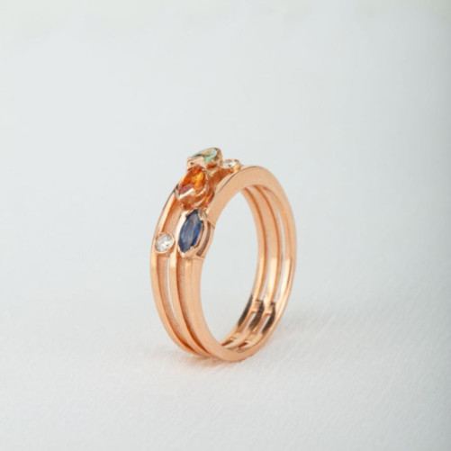 Bague femme en Or Rose 18 Carats Ref 68837 | Chichkhane