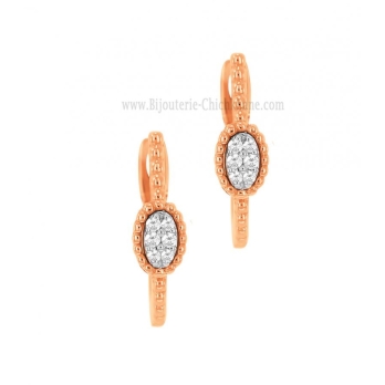 Boucles d'oreilles femme en Or Bicolore  18 Carats Ref 63912 | Chichkh