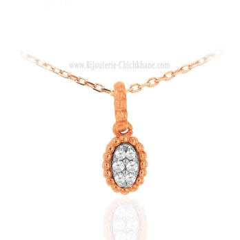 Pendentif femme en Or Bicolore  18 Carats Ref 63906 | Chichkhane