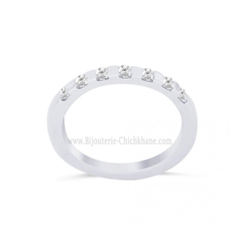 Alliance femme en Or Blanc 18 Carats Ref 63990 | Chichkhane