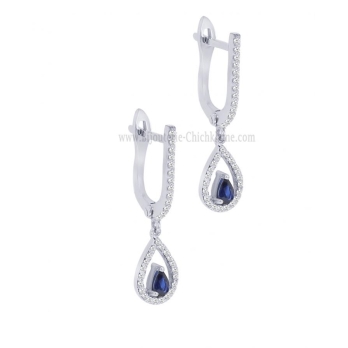 Boucles d'oreilles femme en Or Blanc 18 Carats Ref 63771 | Chichkhane