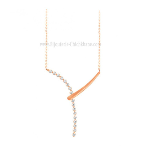 Collier femme en Or Rose 18 Carats Ref 63820 | Chichkhane