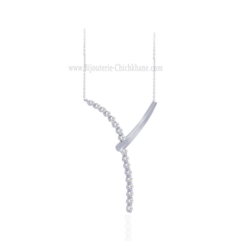 Collier femme en Or Blanc 18 Carats Ref 63819 | Chichkhane