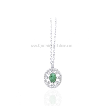 Collier femme en Or Blanc 18 Carats Ref 63765 | Chichkhane