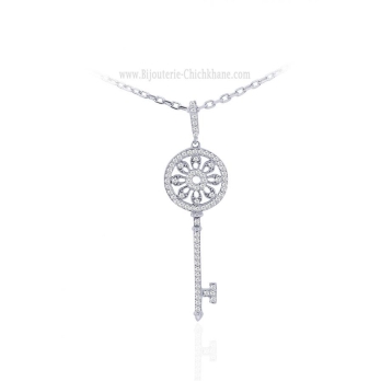 Pendentif femme en Or Blanc 18 Carats Ref 63679 | Chichkhane