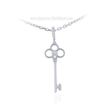Pendentif femme en Or Blanc 18 Carats Ref 63677 | Chichkhane