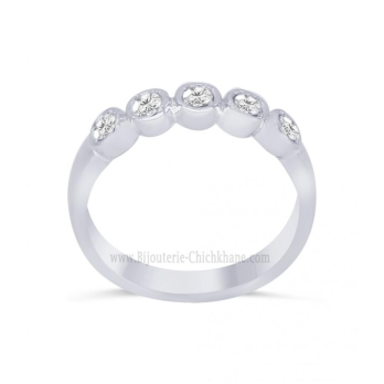 Alliance femme en Or Blanc 18 Carats Ref 63541 | Chichkhane