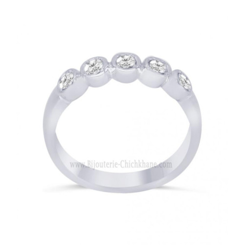 Alliance femme en Or Blanc 18 Carats Ref 63541 | Chichkhane