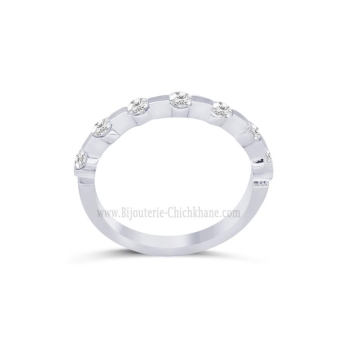 Alliance femme en Or Blanc 18 Carats Ref 63538 | Chichkhane