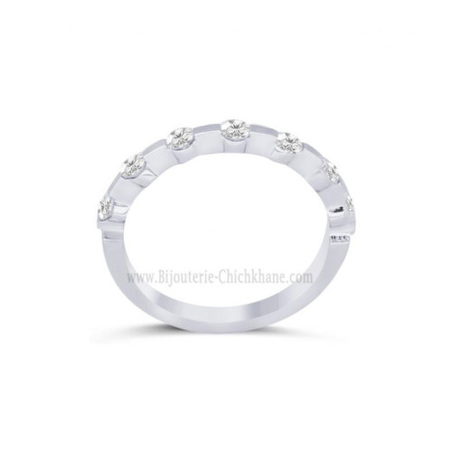 Alliance femme en Or Blanc 18 Carats Ref 63538 | Chichkhane