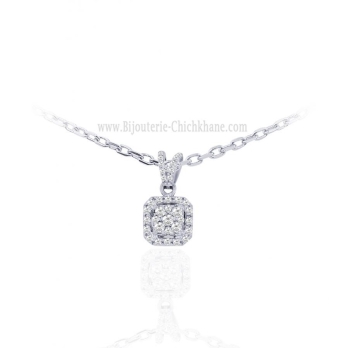 Pendentif femme en Or Blanc 18 Carats Ref 63493 | Chichkhane