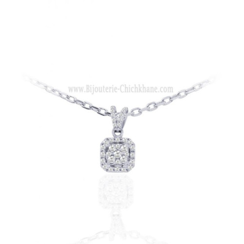 Pendentif femme en Or Blanc 18 Carats Ref 63493 | Chichkhane