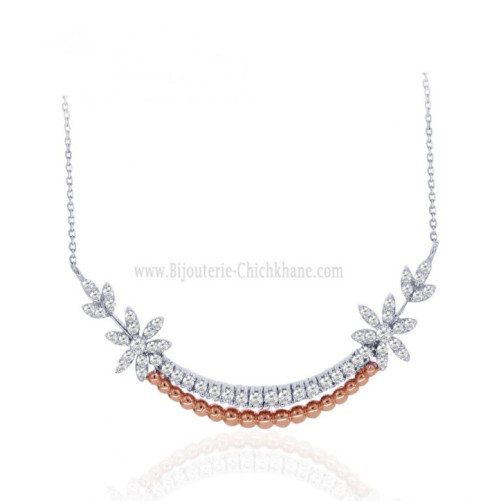 Collier femme en Or Bicolore  18 Carats Ref 63435 | Chichkhane