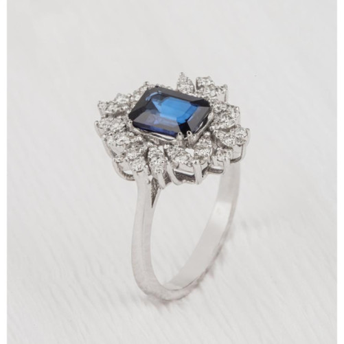 Bague femme en Or Blanc 18 Carats Ref 63412 | Chichkhane
