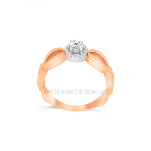 Solitaire femme en Or Bicolore  18 Carats Ref 63428 | Chichkhane