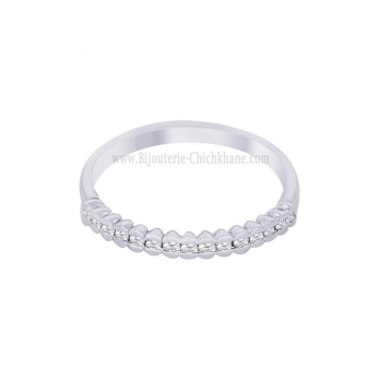 Alliance femme en Or Blanc 18 Carats Ref 63415 | Chichkhane