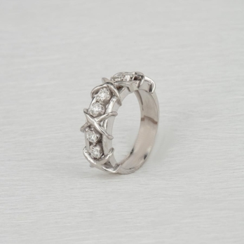 Bague femme en Or Blanc 18 Carats Ref 68935 | Chichkhane