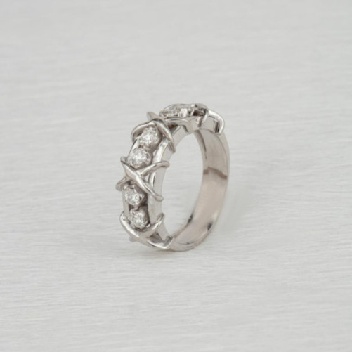 Bague femme en Or Blanc 18 Carats Ref 68935 | Chichkhane