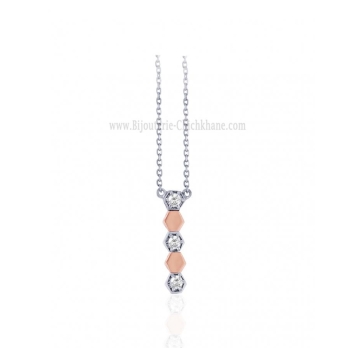 Collier femme en Or Bicolore  18 Carats Ref 63368 | Chichkhane
