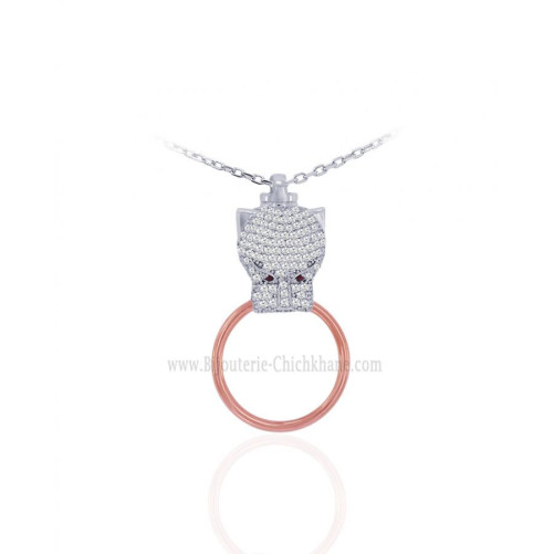 Collier femme en Or Bicolore 18 Carats Ref 63354 | Chichkhane