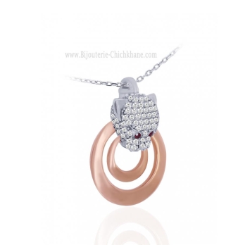 Collier femme en Or Bicolore  18 Carats Ref 63353 | Chichkhane