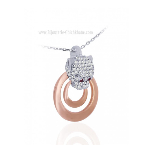Collier femme en Or Bicolore  18 Carats Ref 63353 | Chichkhane