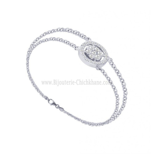 Gourmette femme en Or Blanc 18 Carats Ref 63348 | Chichkhane