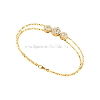 Gourmette femme en Or Jaune 18 Carats Ref 63346 | Chichkhane
