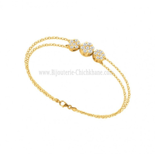 Gourmette femme en Or Jaune 18 Carats Ref 63346 | Chichkhane
