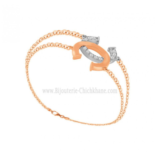 Gourmette femme en Or Rose 18 Carats Ref 63344 | Chichkhane