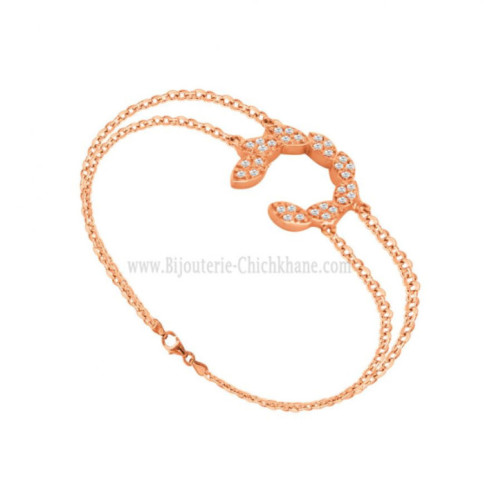 Gourmette femme en Or Rose 18 Carats Ref 63342 | Chichkhane
