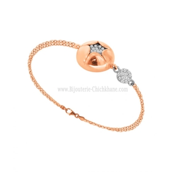 Gourmette femme en Or Bicolore  18 Carats Ref 63339 | Chichkhane