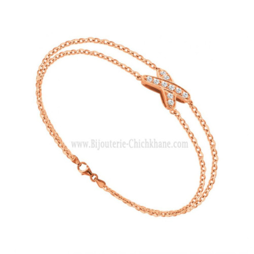 Gourmette femme en Or Rose 18 Carats Ref 63338 | Chichkhane