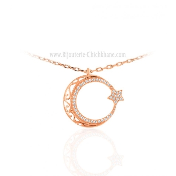 Collier femme en Or Rose 18 Carats Ref 63160 | Chichkhane