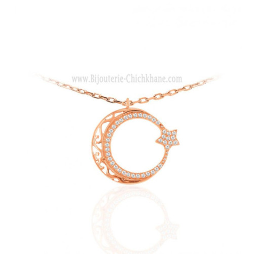 Collier femme en Or Rose 18 Carats Ref 63160 | Chichkhane