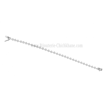 Gourmette femme en Or Blanc 18 Carats Ref 63284 | Chichkhane