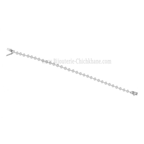 Gourmette femme en Or Blanc 18 Carats Ref 63284 | Chichkhane