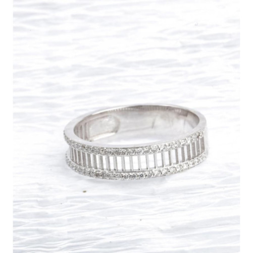 Alliance femme en Or Blanc 18 Carats Ref 67133 | Chichkhane