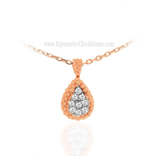 Pendentif femme en Or Bicolore  18 Carats Ref 63192 | Chichkhane